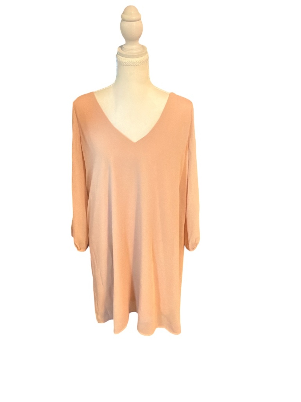 Lulus Blush Pink Long Sleeve Shift Dress NWT Medium
